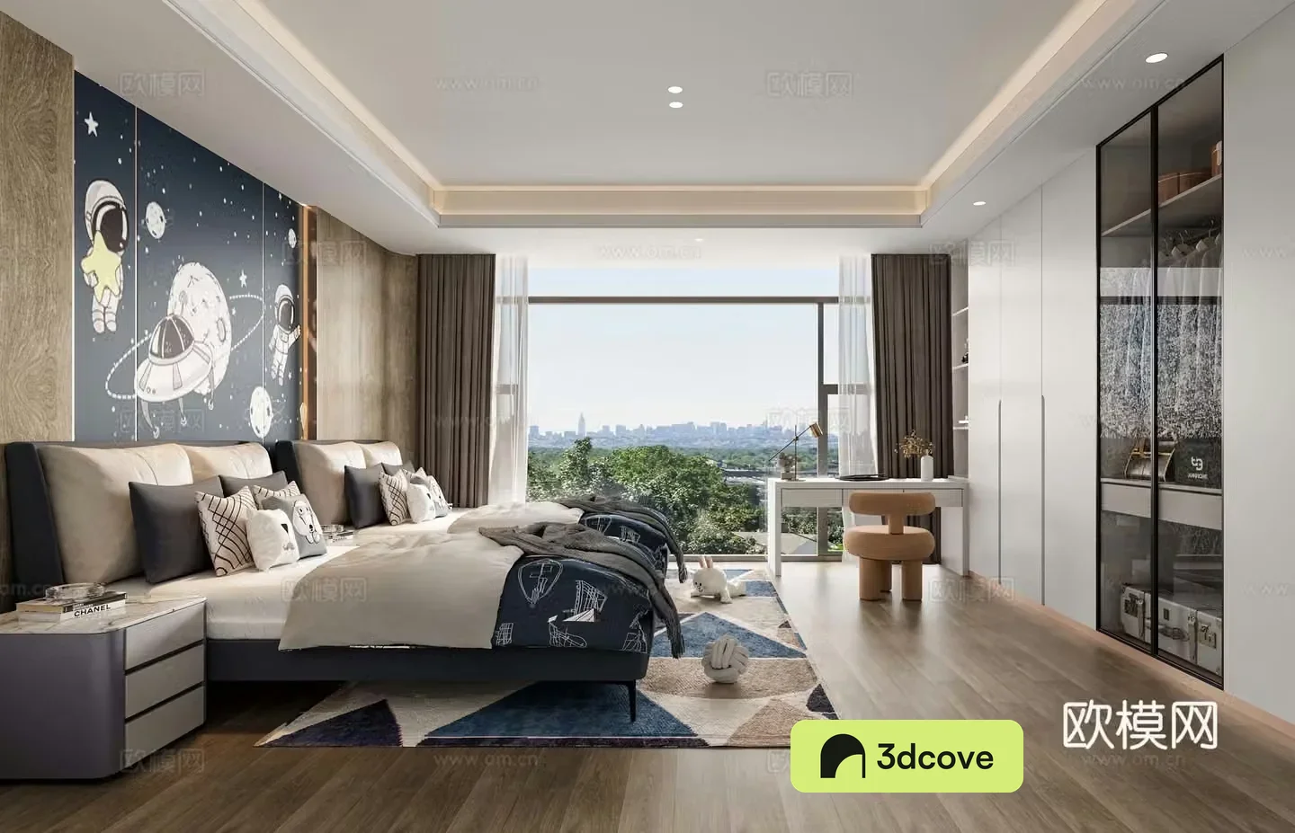 Modern light luxury children’s room