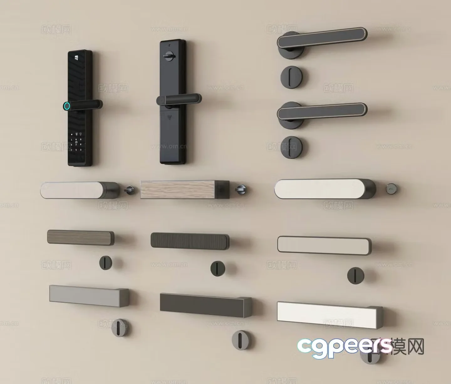 Door lock Door handle Door handle 3D model