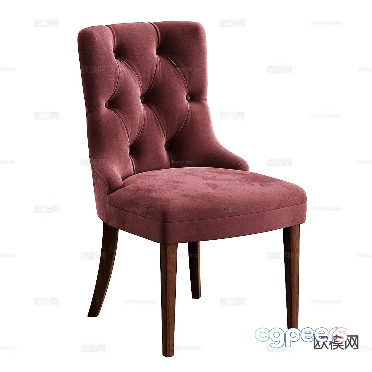 French dining chair single chair chair 3d model