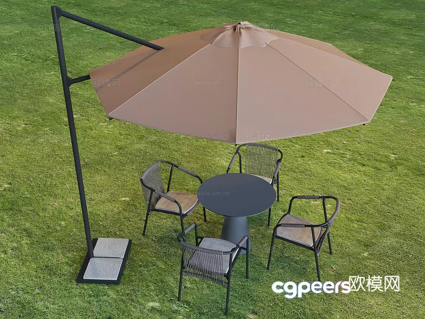 Outdoor camping awning cafe leisure tables and chairs outdoor area tables and chairs combination 3D model