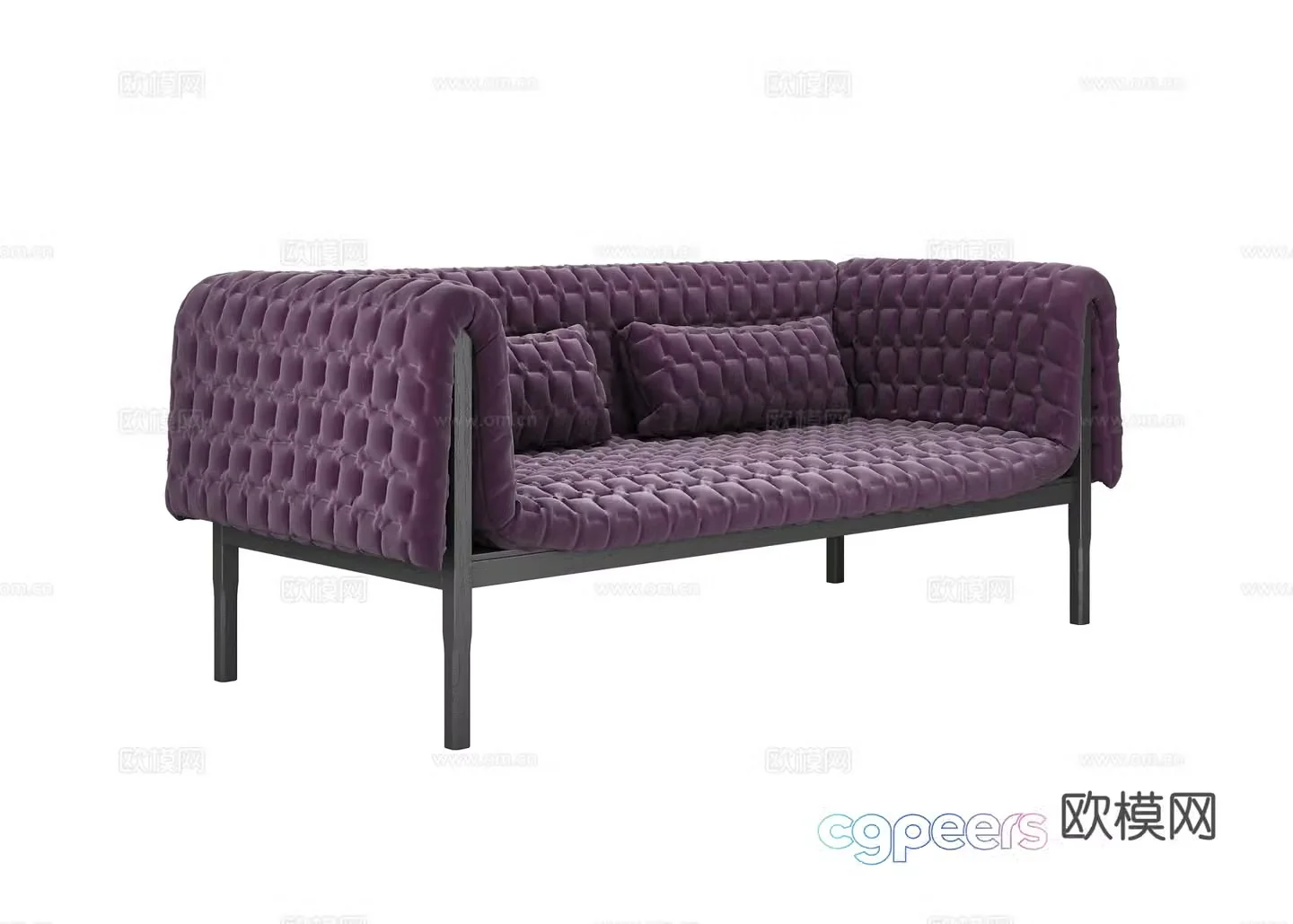 Modern three-seat sofa 3d model