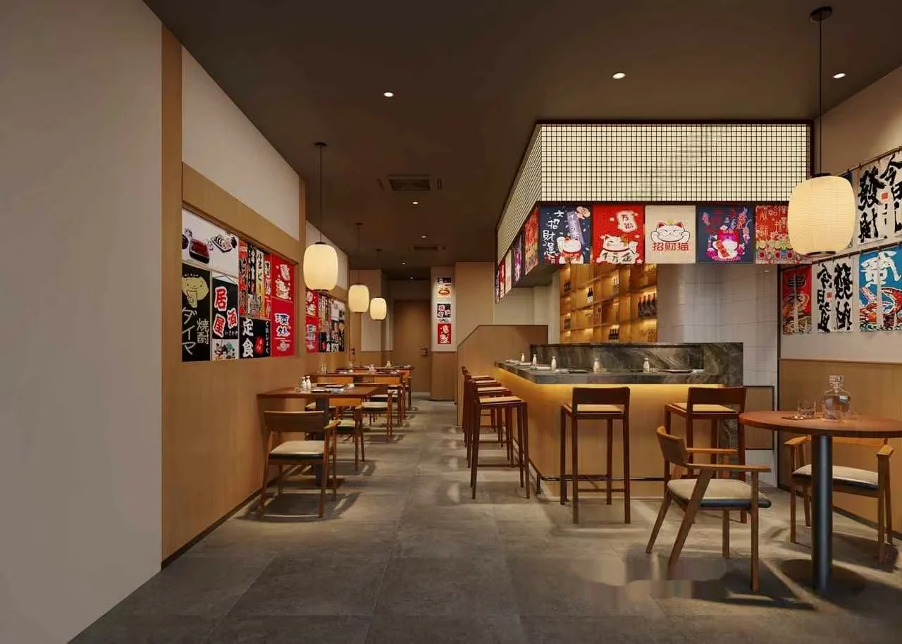 Japanese Restaurant 3D Model – 1119 – CORONA Render