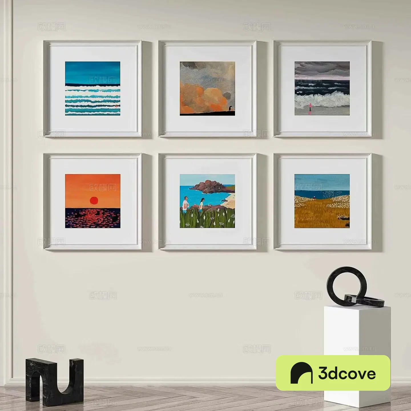 Modern landscape painting texture painting decorative painting