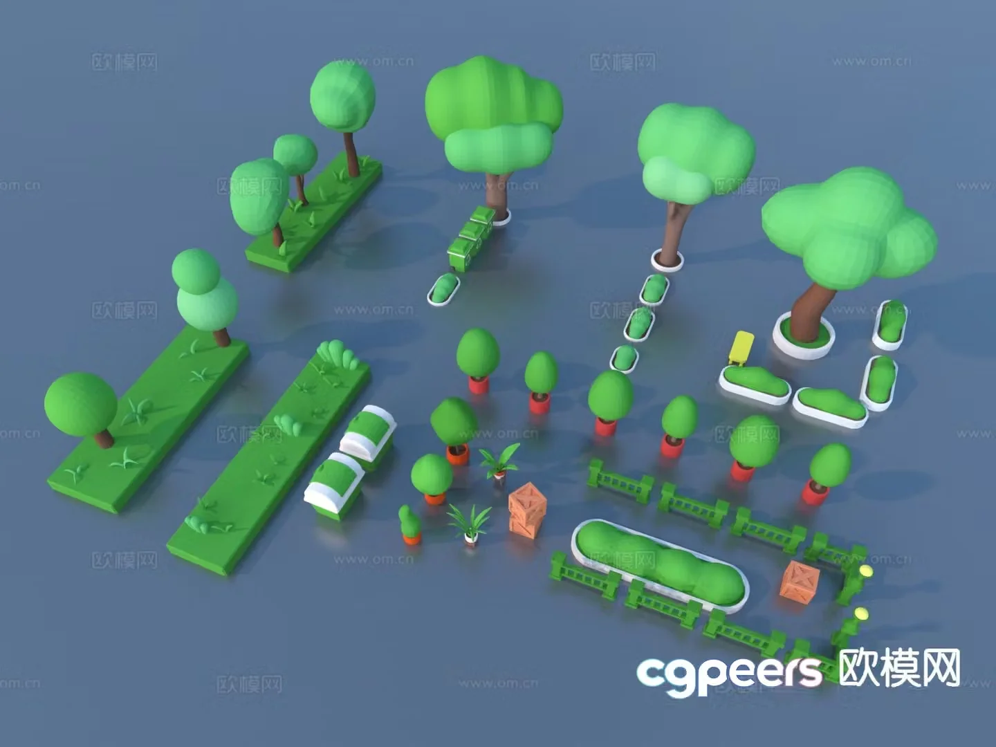 Cartoon flower plant sketch 3d model