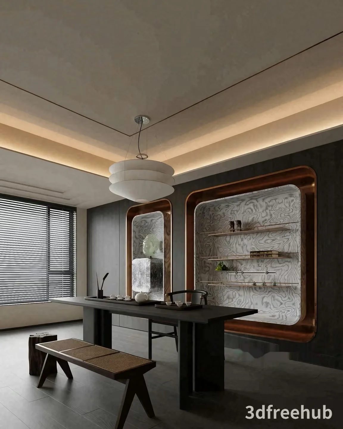 Modern Home Office 3D Model – 21595 – VRAY Render