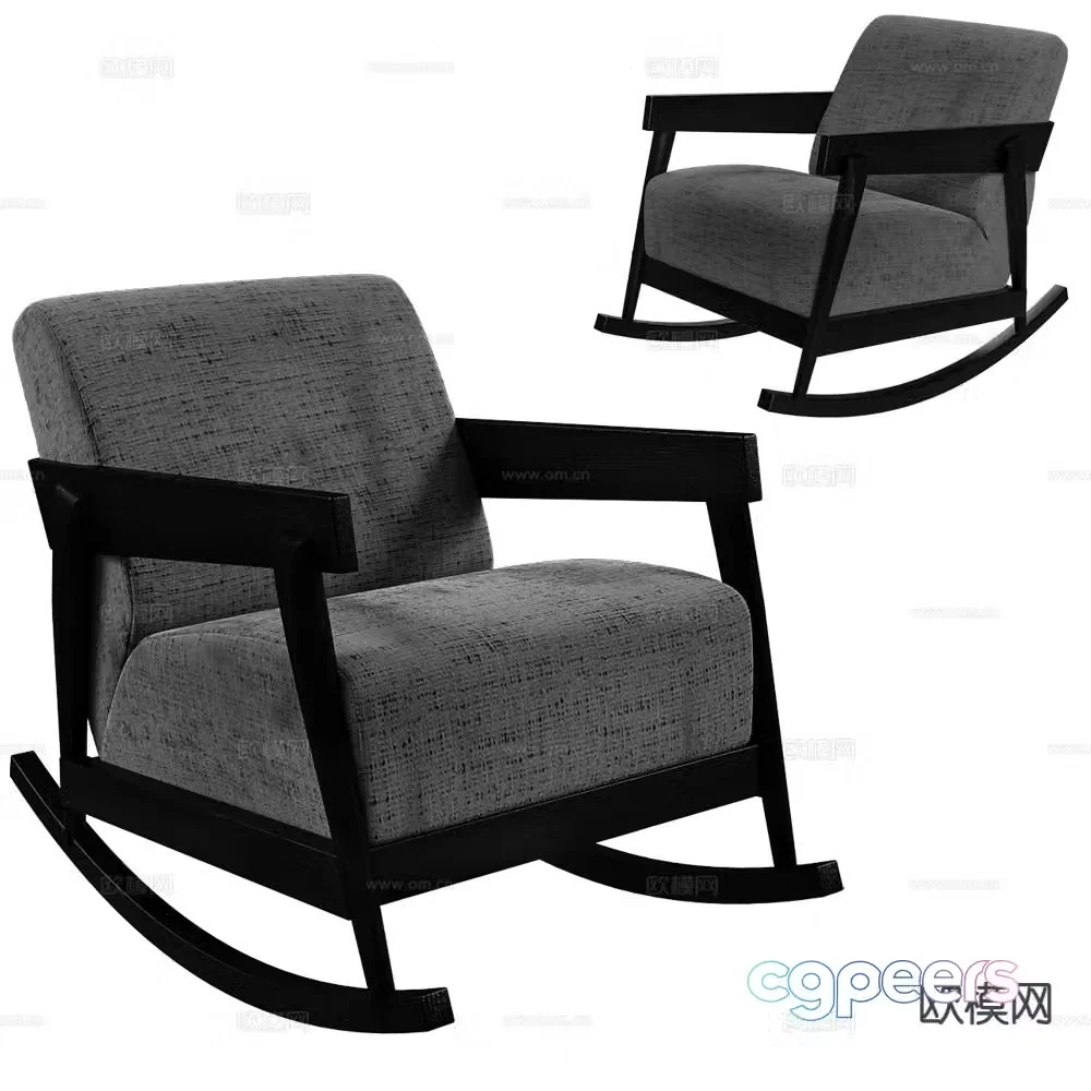 Gervasoni rocking chair lounge chair outdoor chair 3d model