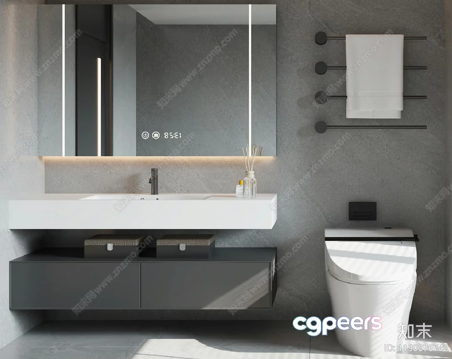 Modern Bathroom Design 3D Model – 15653 – VRAY Render