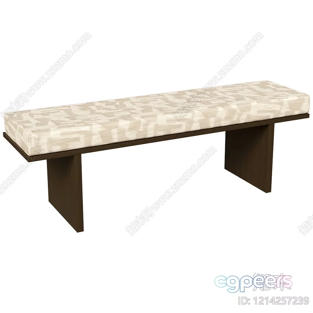 Modern Wooden Bench 3D Model – 22186 – VRAY Render