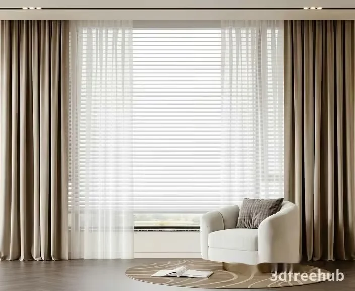 Modern Living Room 3D Model – 20519 – VRAY Render