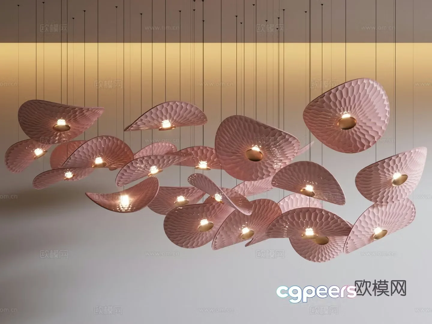 Modern art chandelier hall chandelier restaurant chandelier 3d model