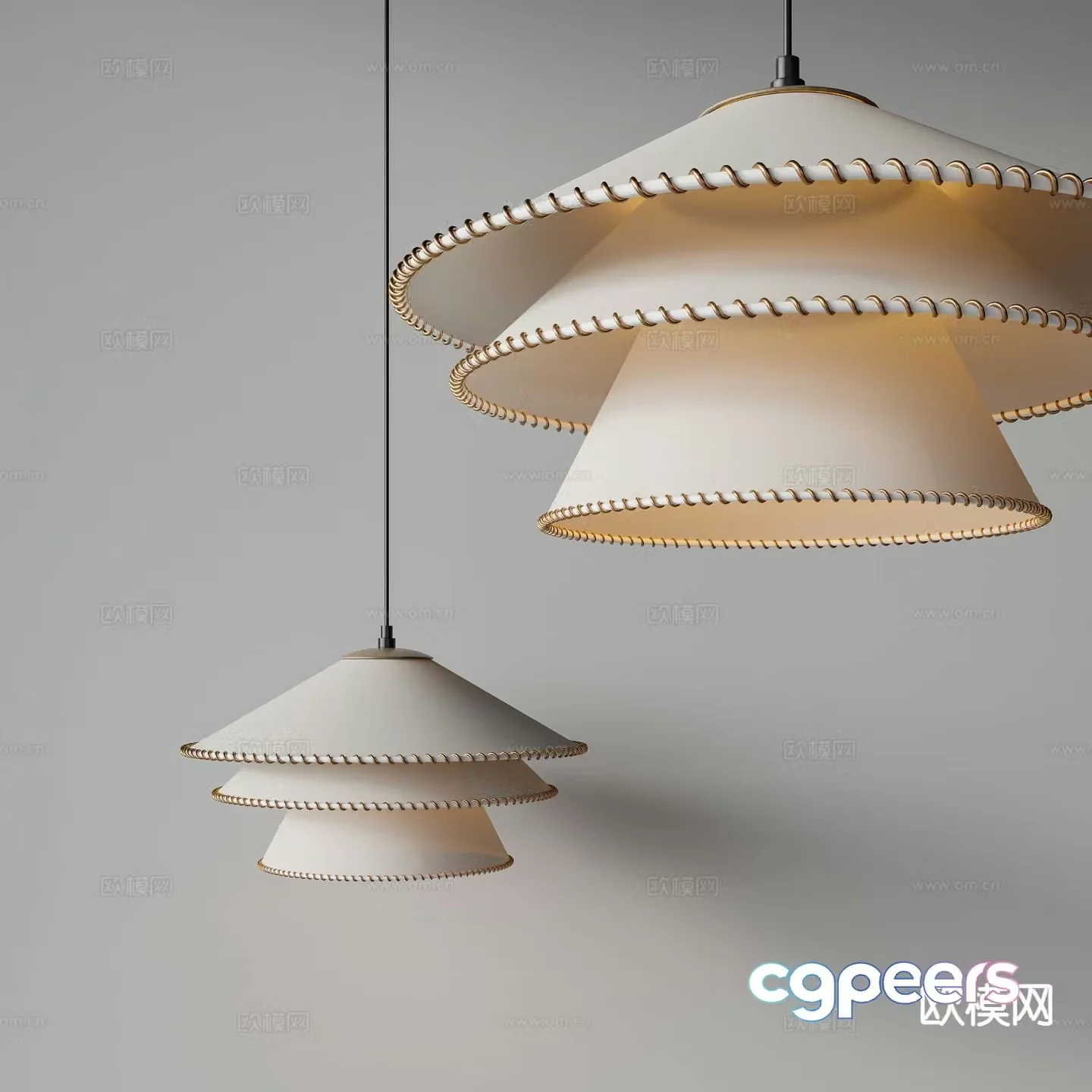 Medieval style chandelier 3d model