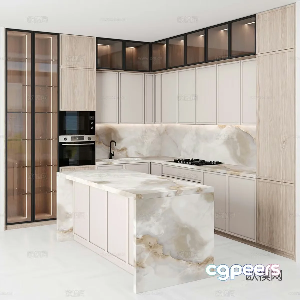 Modern Italian cabinet 3d model