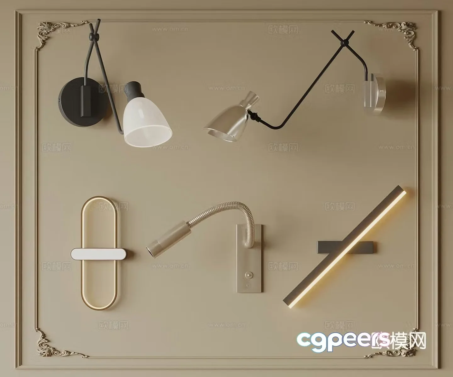 Modern wall lamp reading lamp decorative wall lamp wall lamp metal wall lamp 3d model