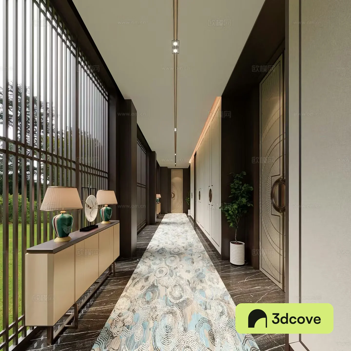 New Chinese hotel corridor
