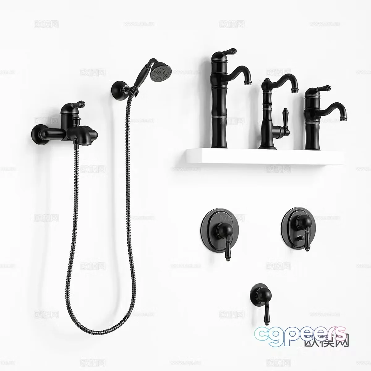 European shower 3D model