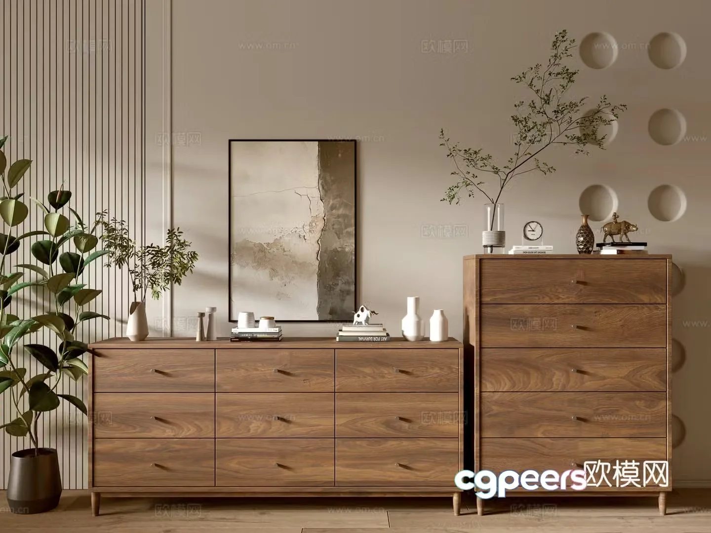 Modern wood grain cabinet minimalist wind cabinet whole cabinet sideboard cabinet balcony cabinet storage cabinet 3d model
