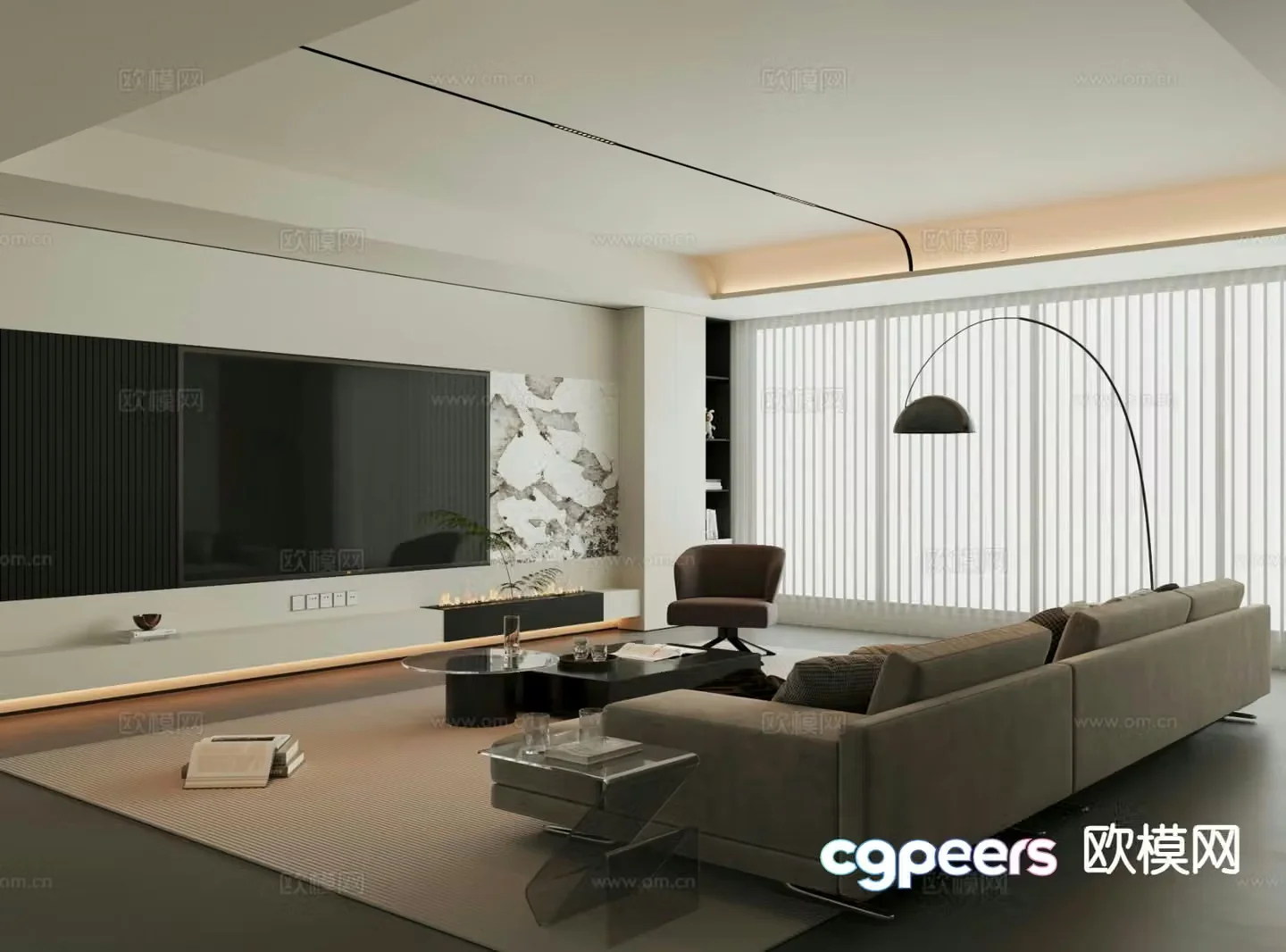 Modern sofa set 3d model
