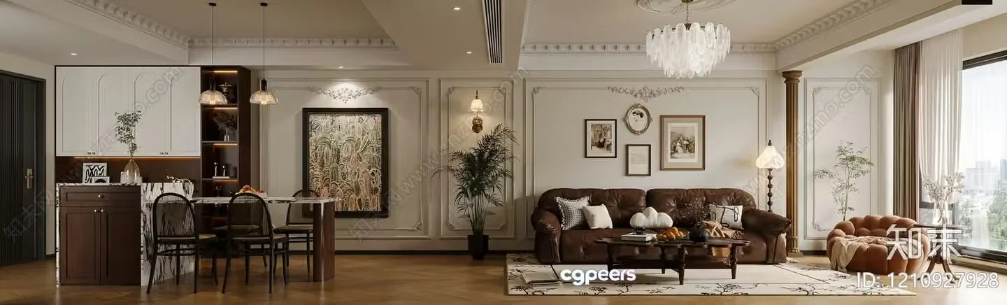Modern Living Room 3D Model – 5961 – VRAY Render