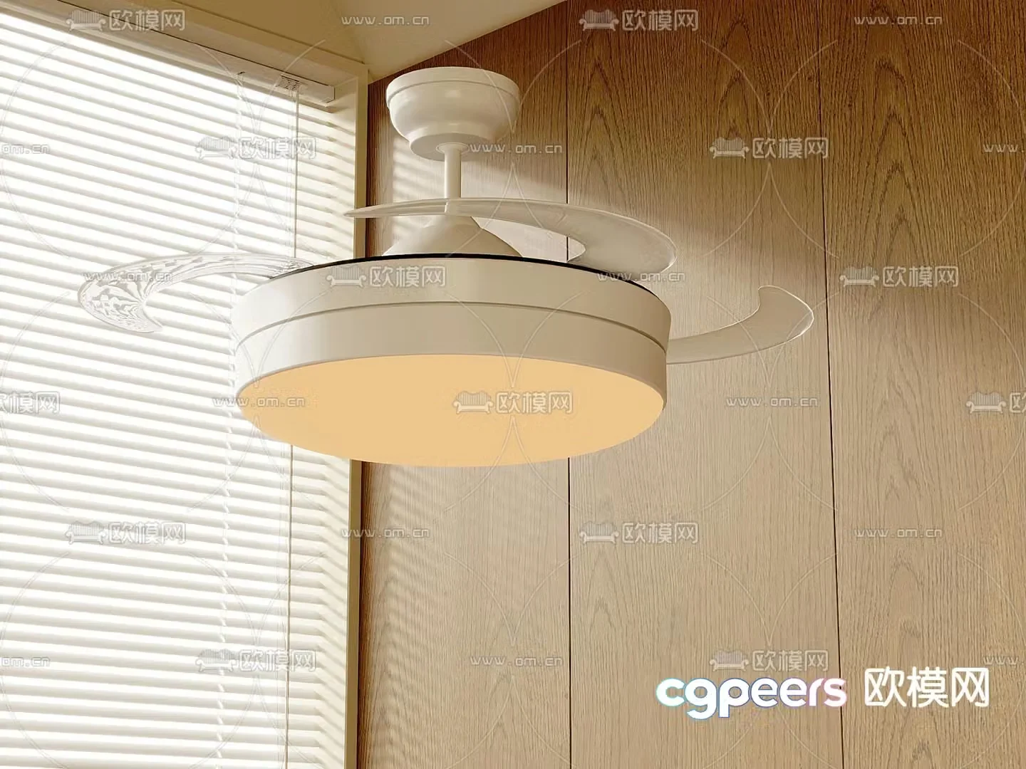 French chandeliers fan light ceiling fan light 3d model
