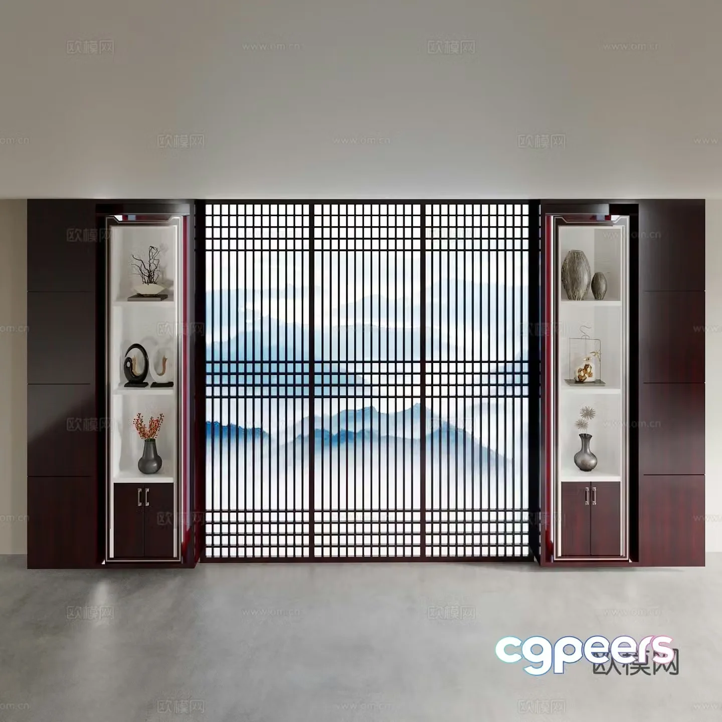 Tea cabinet bookcase display cabinet bookcase decoration cabinet bogus shelves storage cabinet wine cabinet side cabinet 3d model