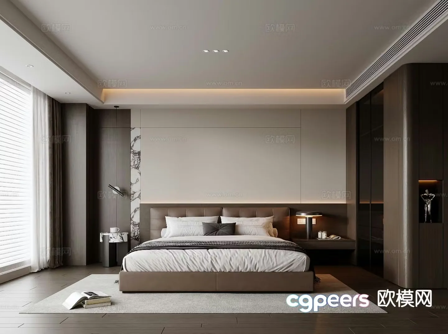 Italian style bedroom master bedroom 3d model