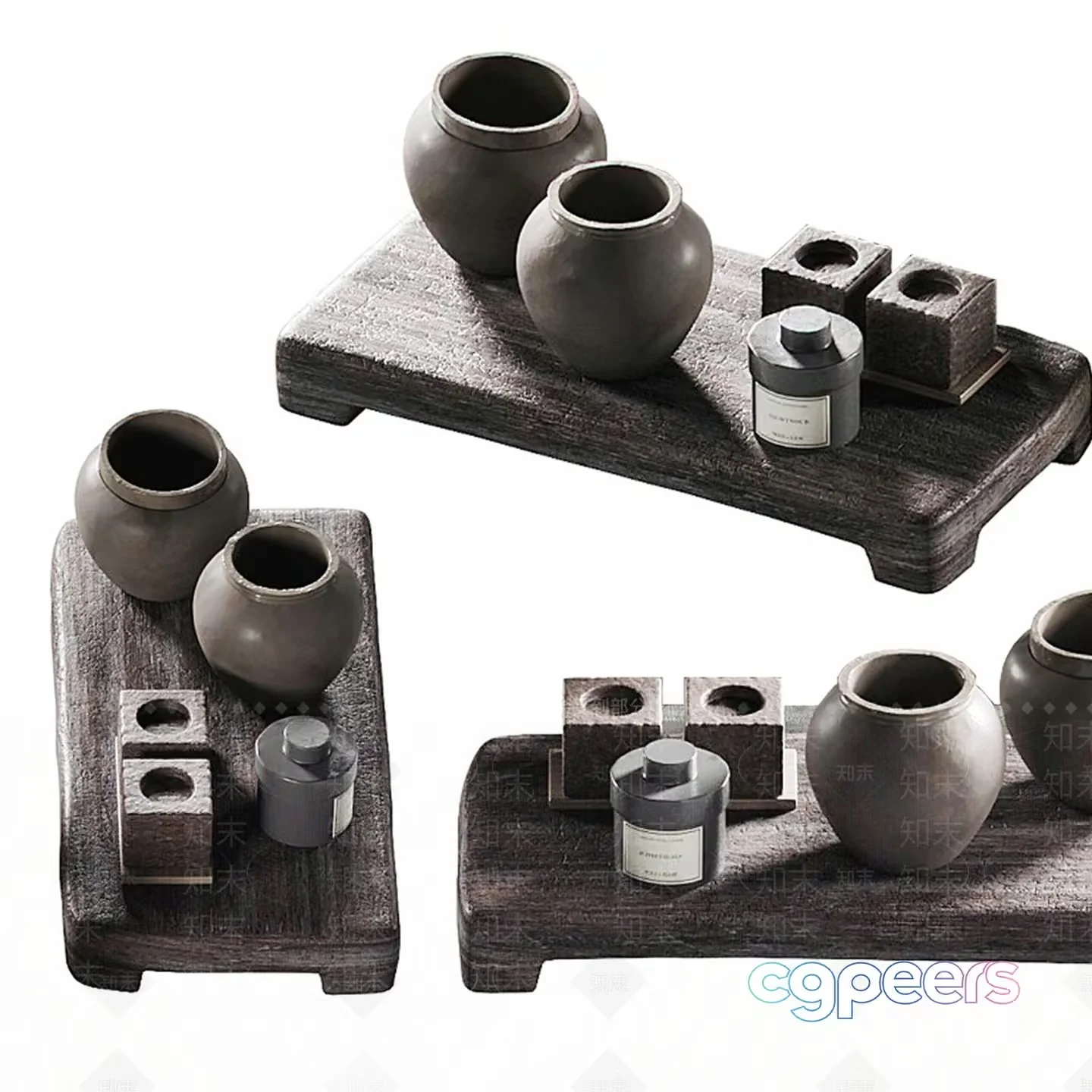 Modern Rustic Decor 3D Model – 9386 – VRAY Render