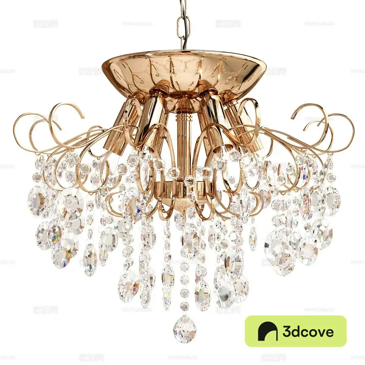 Light luxury chandelier crystal lamp