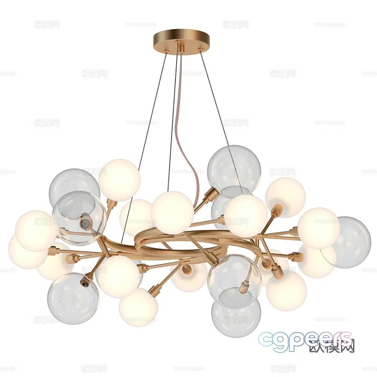 Modern simple light luxury chandeliers chandeliers simple chandeliers restaurant chandeliers living room chandeliers lamp 3d model