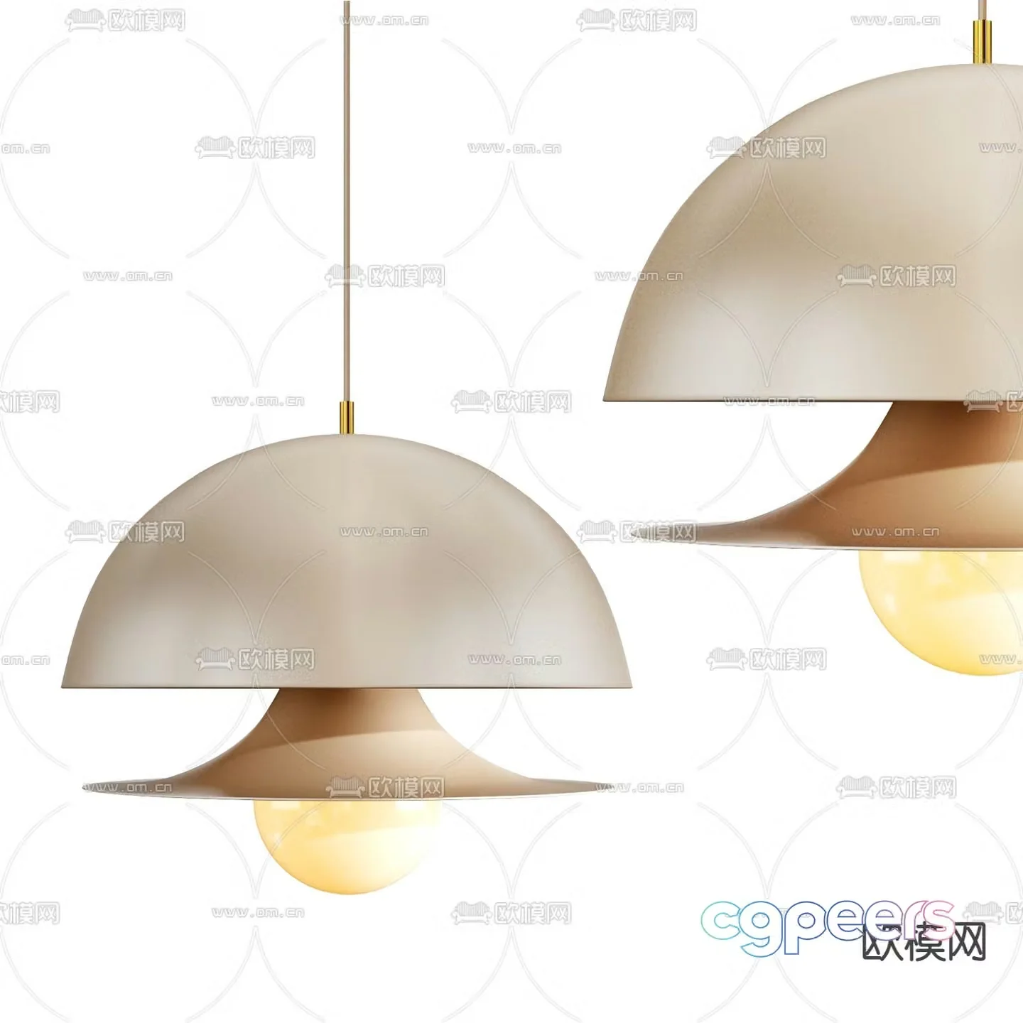 flos mushroom chandelier 3d model