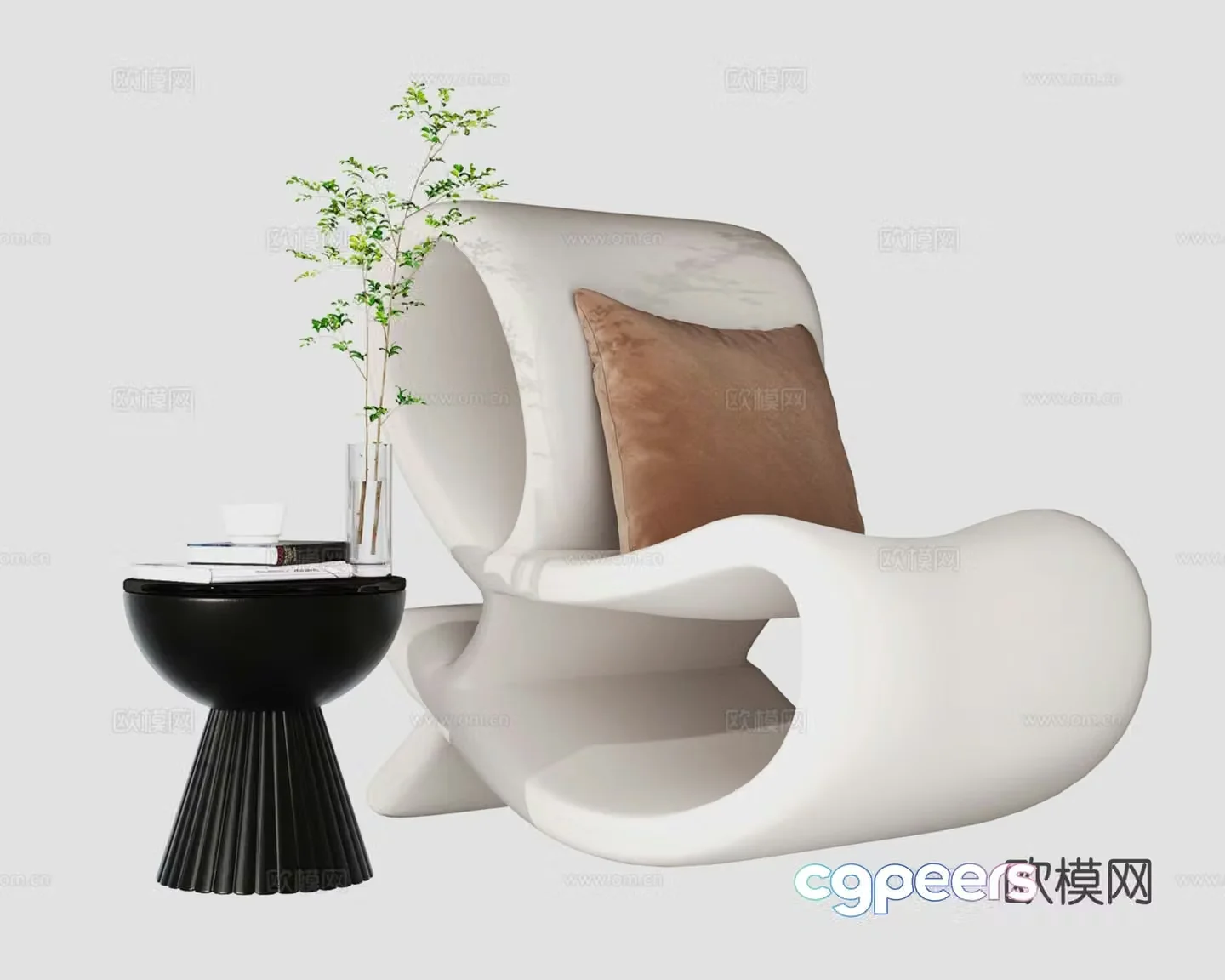 Single sofa leisure sofa 3d model