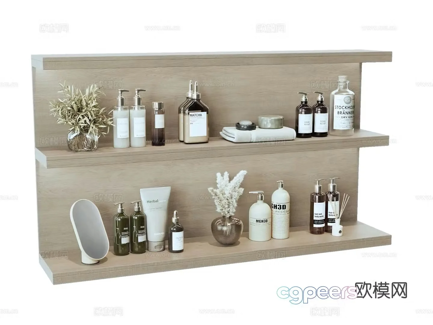 Modern washing daily use cosmetics 3d model