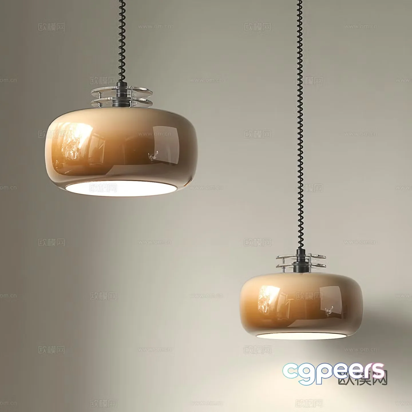 Middle-aged chandeliers Bauhaus chandeliers Restaurant chandeliers Bar chandeliers 3D model
