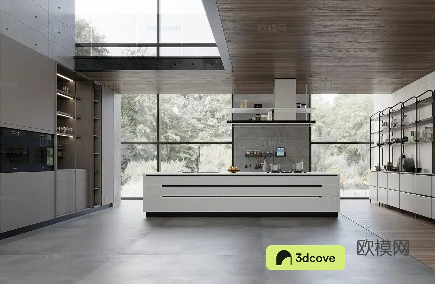 Modern light industrial style kitchen