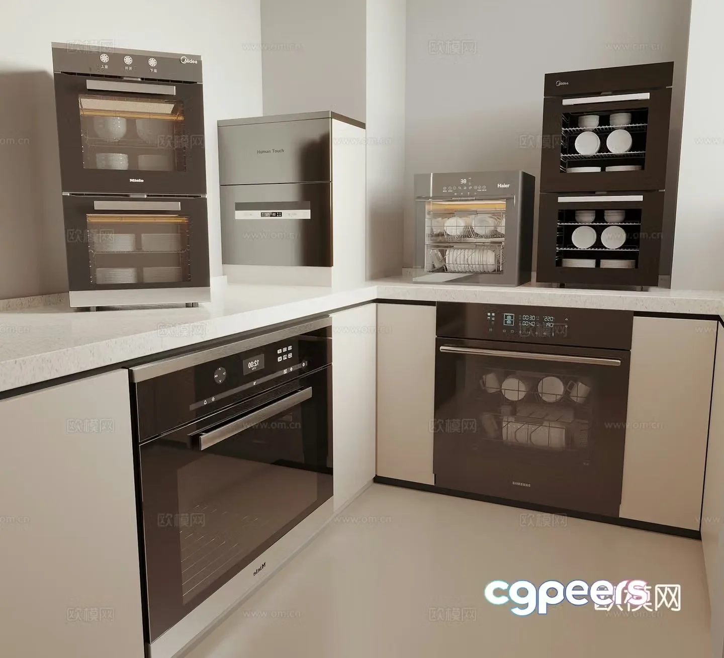 Dishwasher Disinfection Cabinet 3D Model