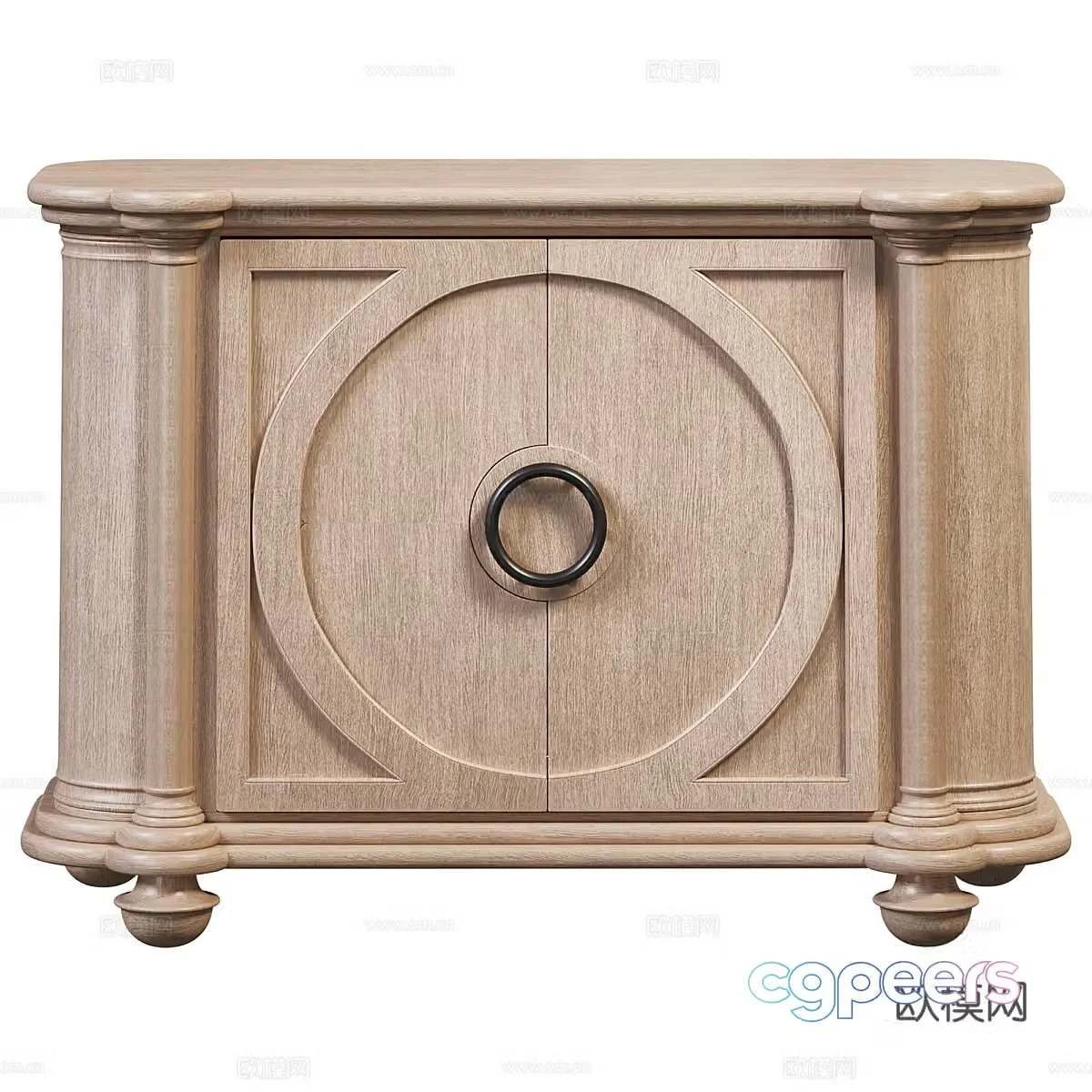 New Chinese style entrance cabinet end view cabinet 3D model