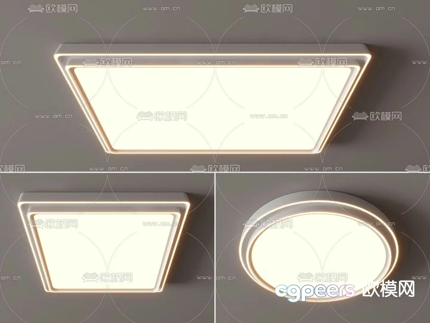 Simple ceiling lamp 3d model