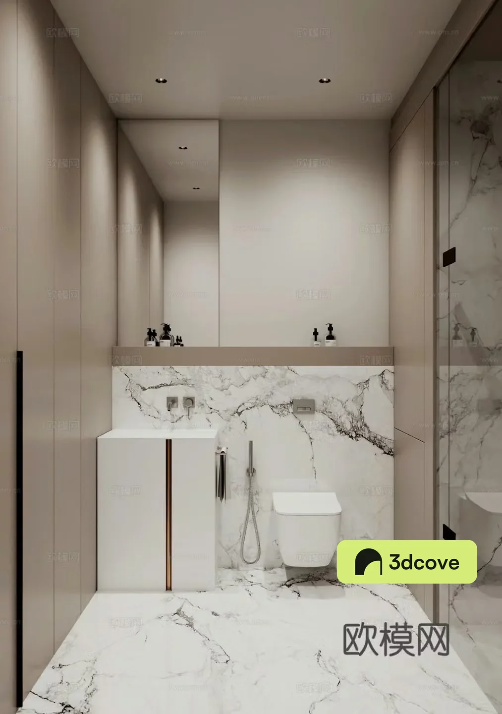 Modern minimalist bathroom