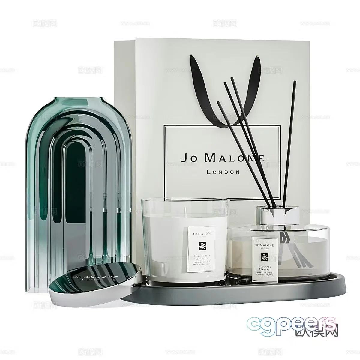 Modern jewelry ornament combination 3D model