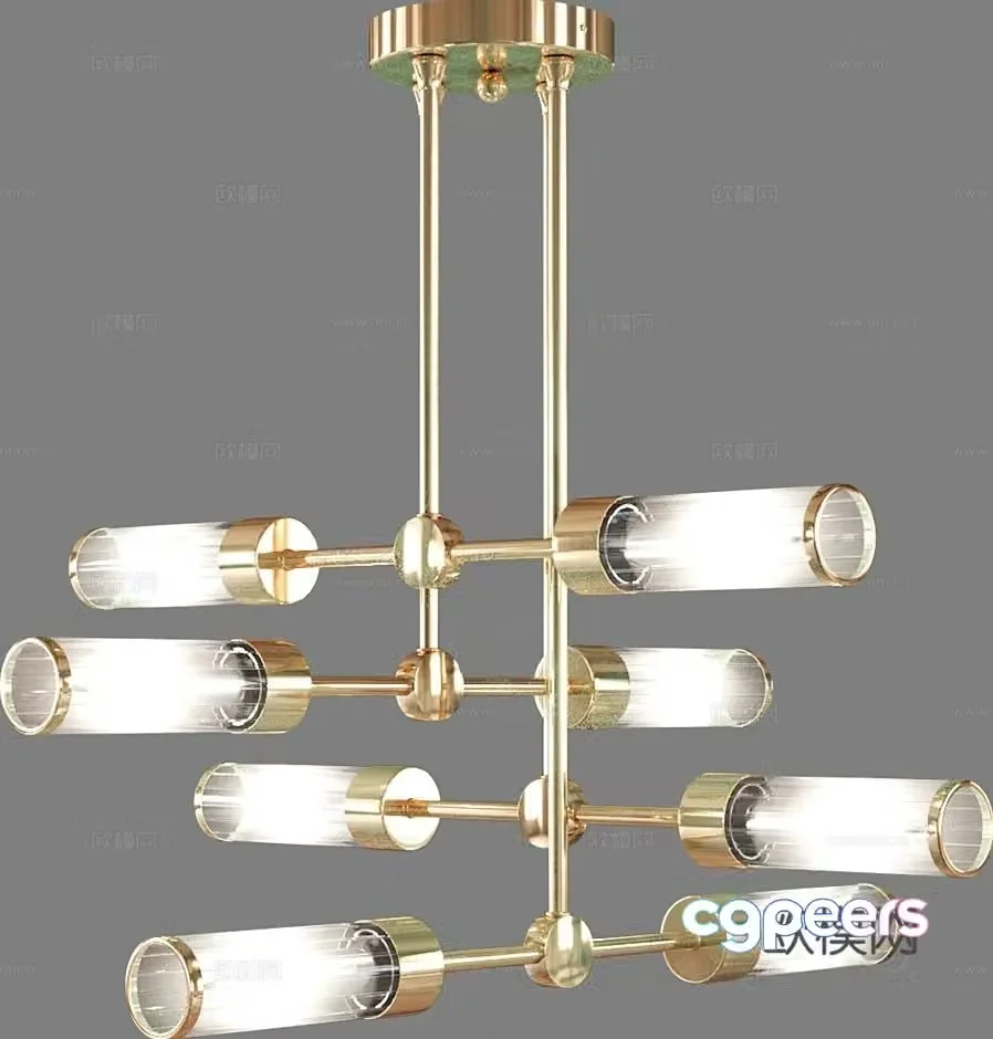 Light luxury chandelier dining room chandelier living room chandelier 3D model