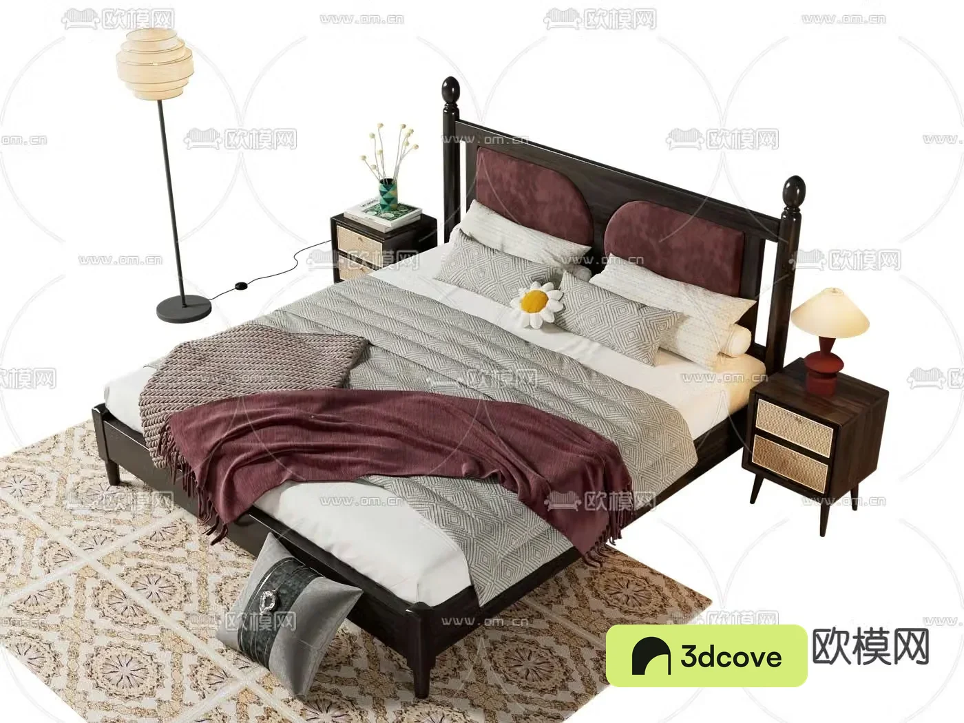 Medieval style double bed