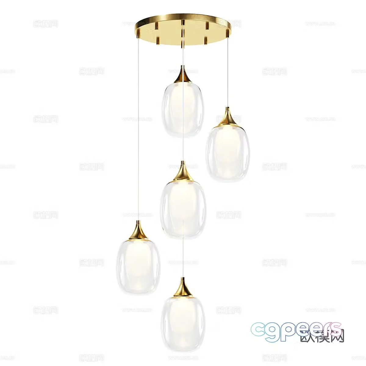 Modern simple chandeliers chandeliers simple chandeliers dining chandeliers living room chandeliers light luxury chandeliers 3D model