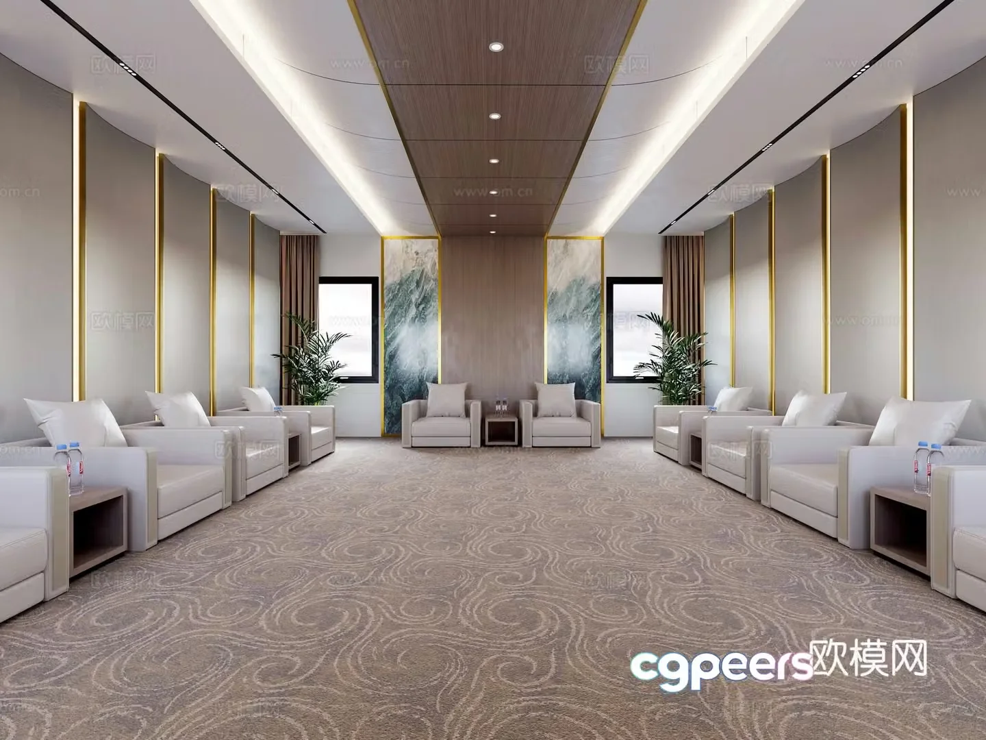 Reception room reception hall business negotiation 3D model