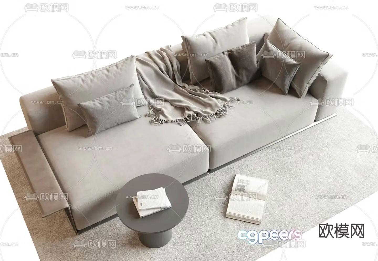 Double sofa 3d model