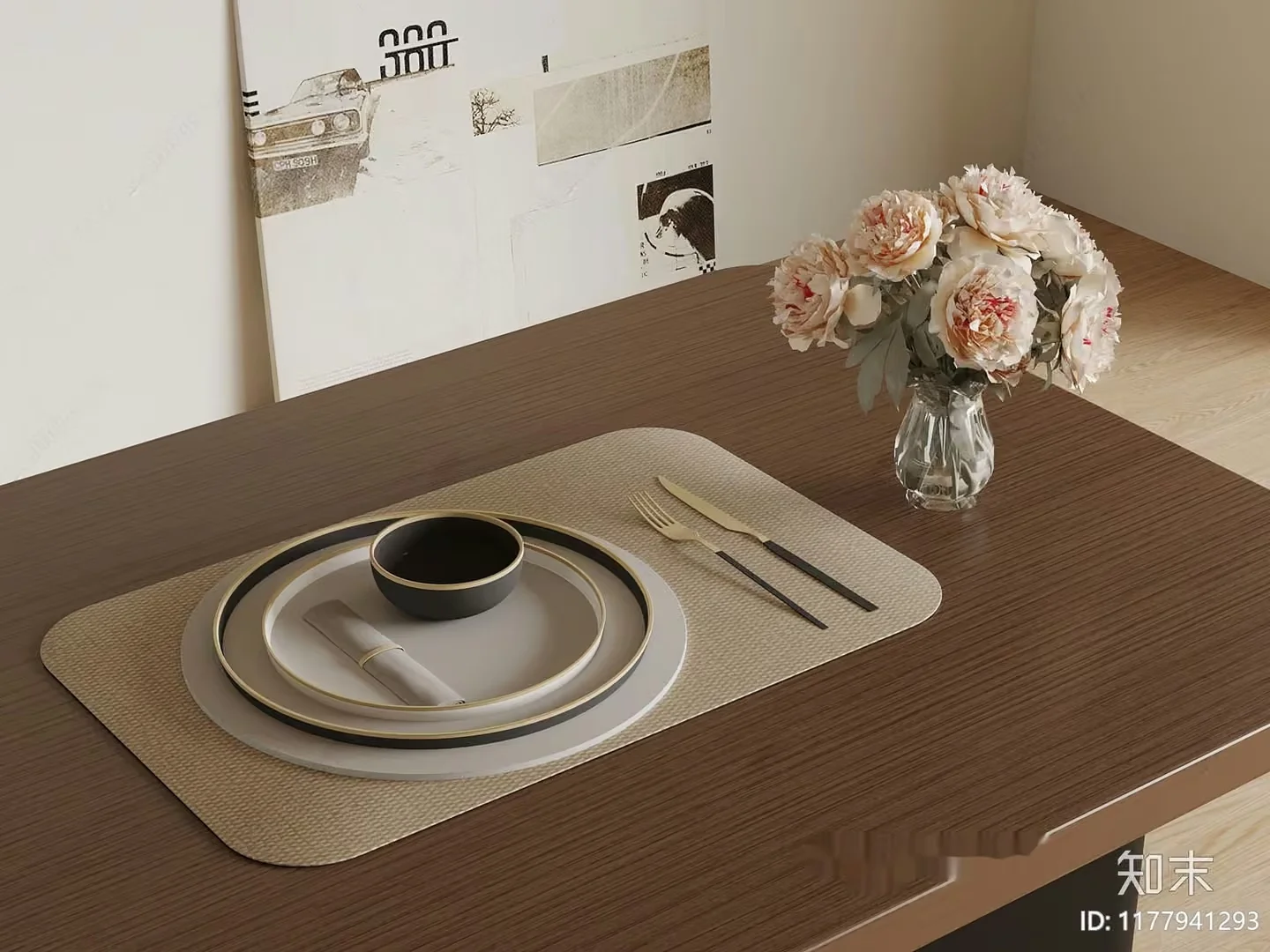 A Table Setting 3D Model – 18030 – VRAY Render
