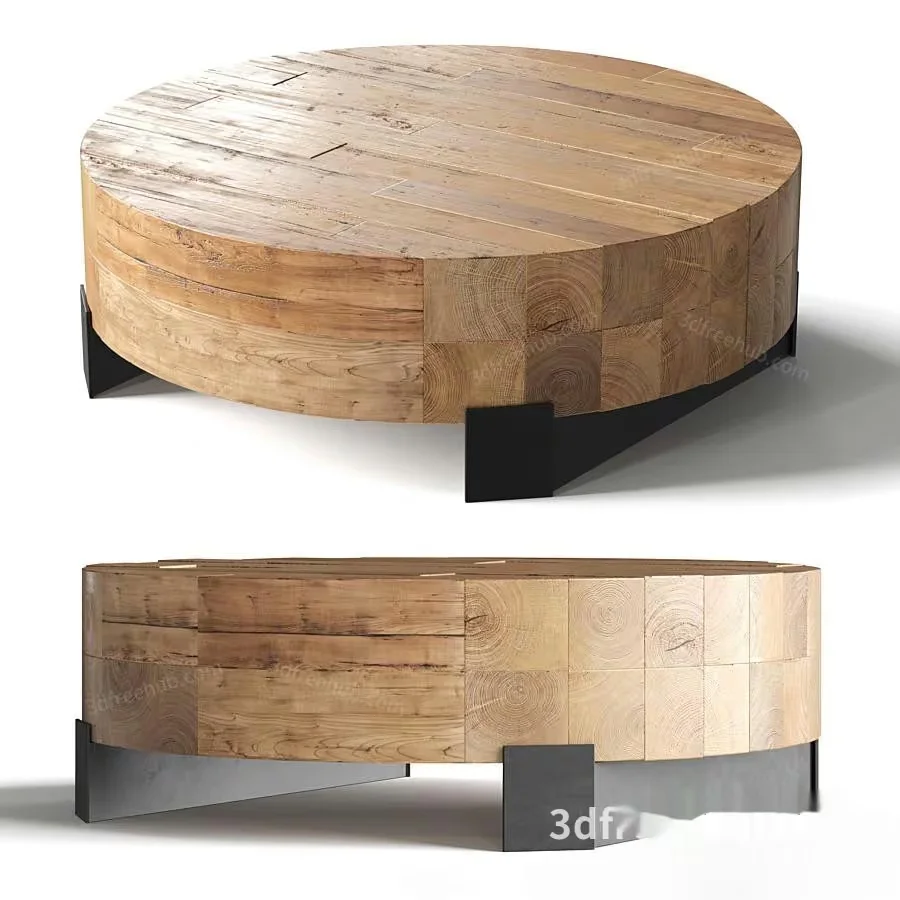 Modern Wooden Coffee Table 3D Model – 18524 – VRAY Render