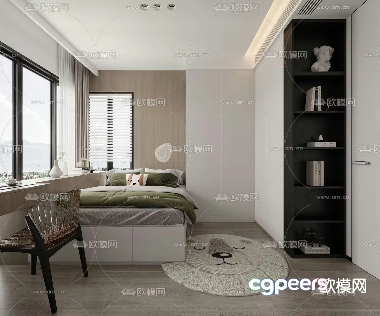 Tatami bedroom second bedroom 3D model