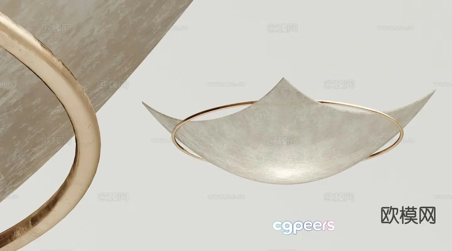 Velvet ceiling lamp 3d model