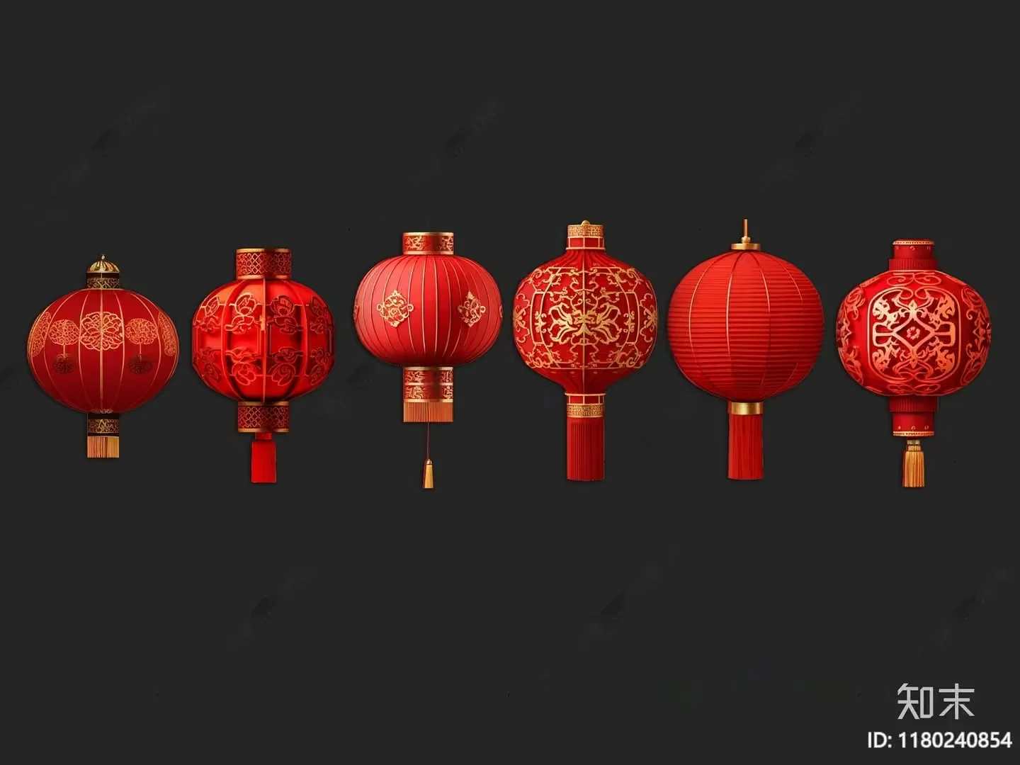 Chinese Lanterns 3D Model – 4125 – VRAY Render