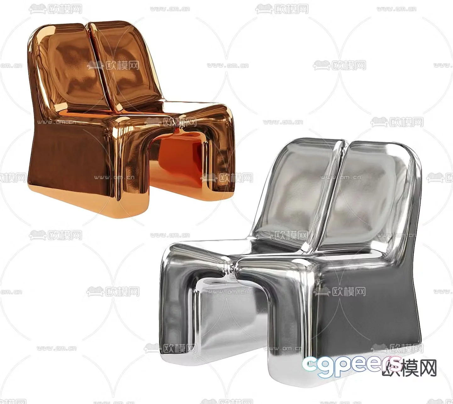 B&B Italia lounge chair armchair 3d model