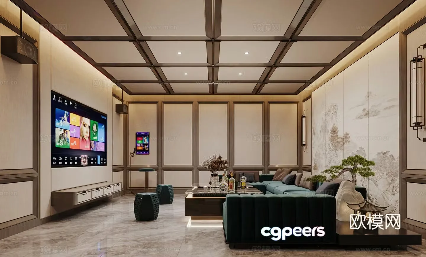 New Chinese KTV box 3D model